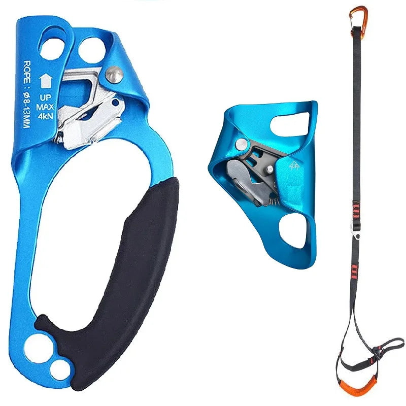 Outdoor Rock Climbing Hand Ascender SRT Ascend Device Mountaineer Handle Ascender Left Hand Right Hand Climbing Rope Tools