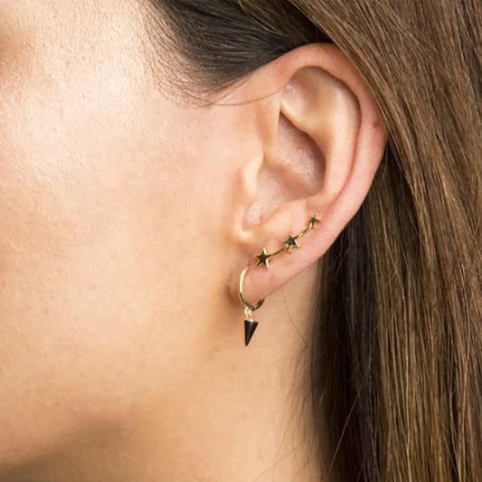 2021 gold-plated Ear Jackets Climbers Clip Earrings For Women CZ Zircon Stud Earring Earcuffs Men Jewelry