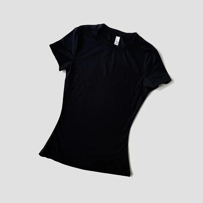 Women Yoga Top Seamless Sport T Shirts Fitness Clothes Short Sleeve Yoga Shirt Gym Top Running Active Wear - Black / L