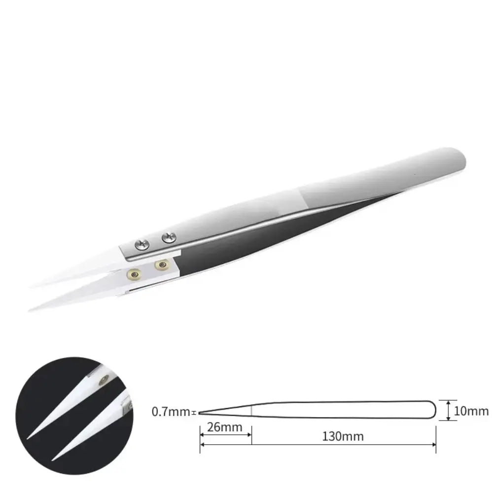 Stainless Steel Ceramic Tipped Tweezers Ceramic Tips Heat Pointed Resistant Heat Resistant Tweezer Fine Pointed Tip