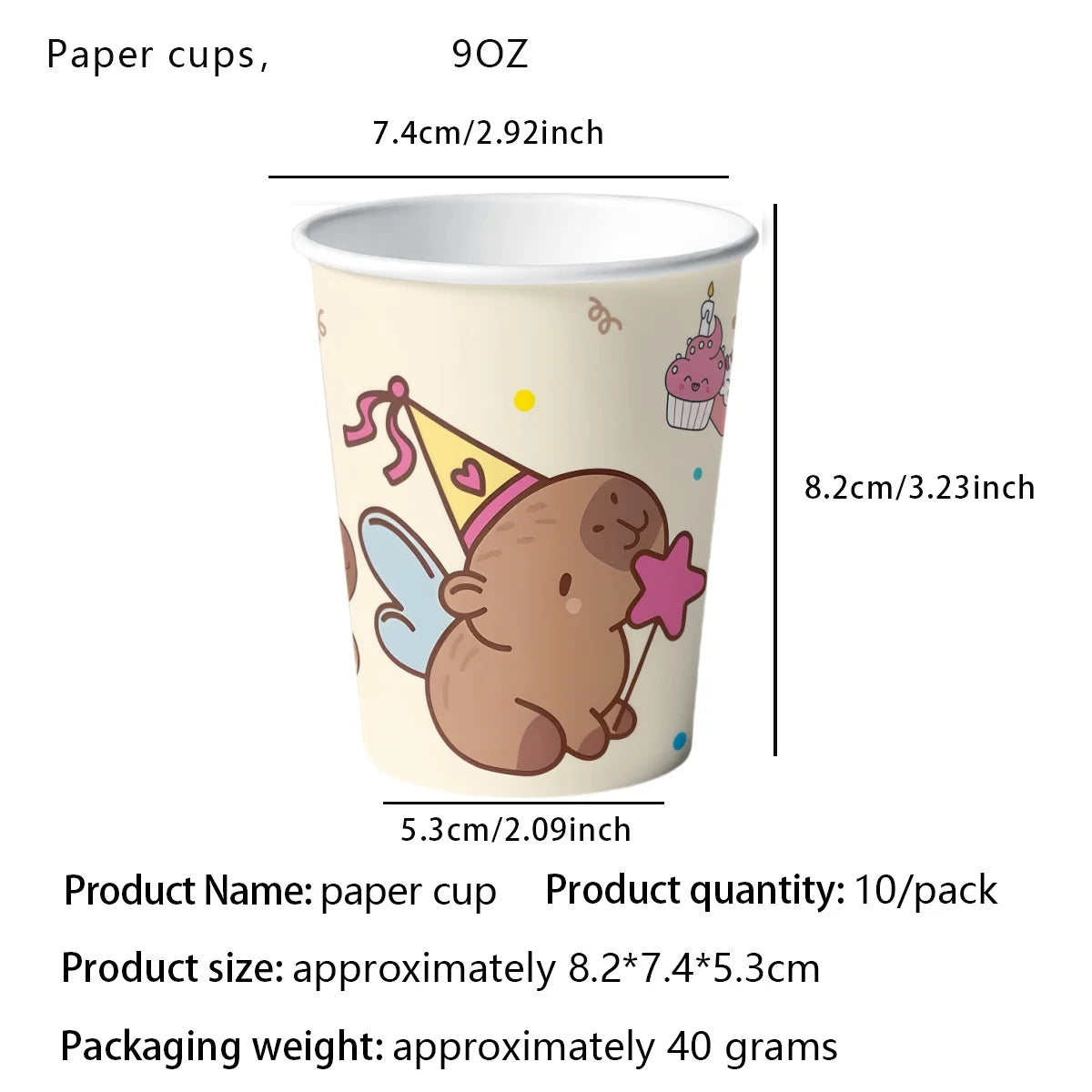 Birthday Decoration Capybara Birthday Invitation Card Cup Tablecloth Plate Napkin Poster Baby Shower Birthday Girl Party Favo