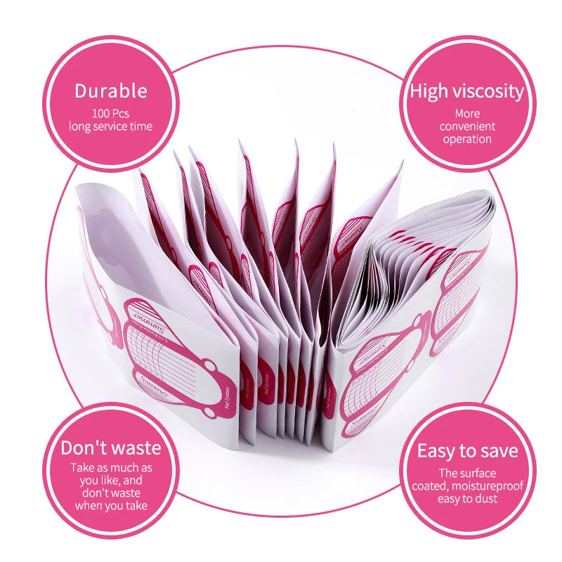 Forms for Extension Nail Molds Gel Paper for Nails Extension Templates Sculptural Shape Forms for Nails Bottom Polygel Sticke