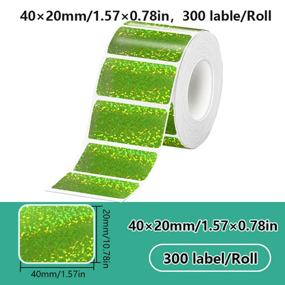 1Roll 40x20MM Compatible Phomemo M110 M220 M200 Self-Adhesive Color Laser Thermal Paper, E210 P50 Detong P1 HPRT T20 MAKER - 