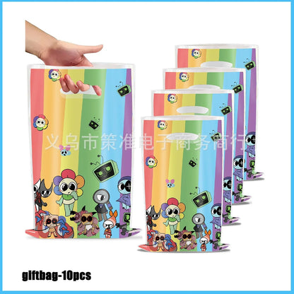 Dandys World Theme Birthday Party Decoration Disposable Tableware Dandy Balloon Napkin Backdrop For Baby Shower Kid Gift Supp
