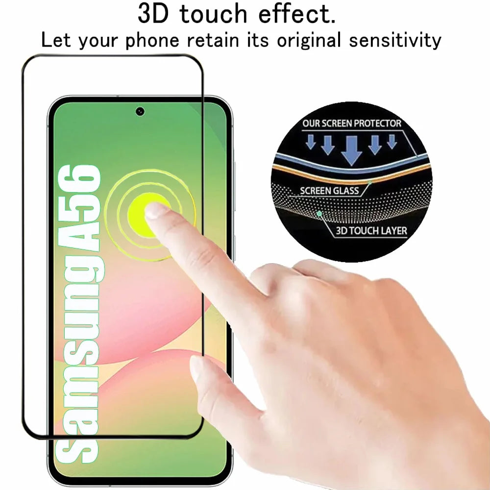 2/4PCS Cristal Templado For Samsung Galaxy A56 A55 A54 A53 Tempered Glass For Samsung A18 A17 A27 A37 A57 A36 A26 A16 Screen 