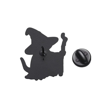 Lizard Wizard Enamel Pins Punk Gothic Blue Animal Metal Brooches Decorate Backpack Clothes Lapel Badge Funny Jewelry Gifts