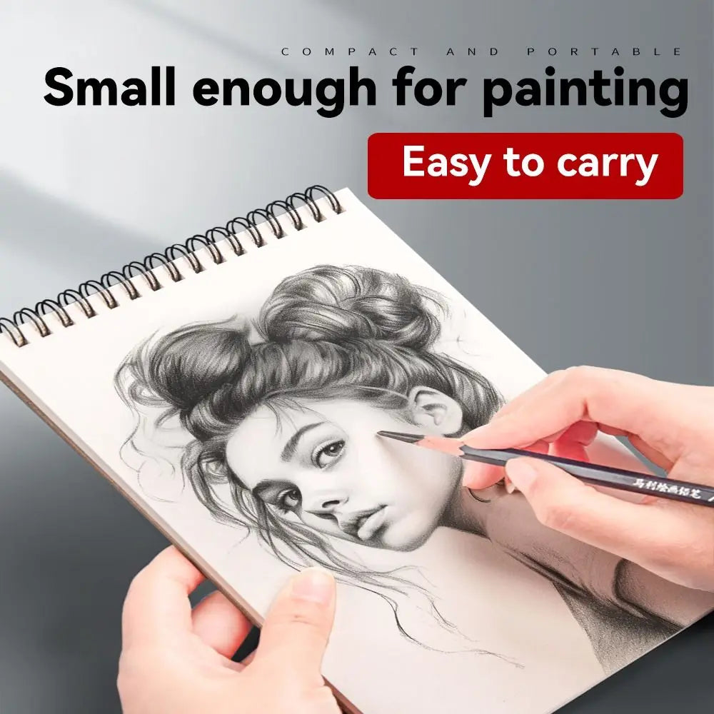 30 Sheets 8K 16K Coil Sketchbook Spiral Bound Eco-Friendly Thick Drawing Paper Acid Free A4 A5 A6 Artist Sketch Pad Oil Paint