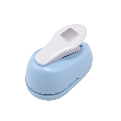 Stamp Shaped Paper Punch, Portable Hole Puncher for Crafts, Scrapbooking Supplies, DIY Card Making & Paper Crafting Tool - Bl