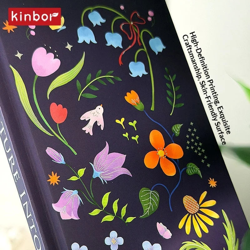 Kinbor Cute Agenda Undate Weekly Daily Planner Slim Illustrated Self-fill Notebook Weekly To Do List Hardcover Two Page Per W