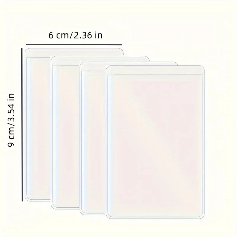 12PCS PVC Waterproof Transparent Card Holder Plastic Card id Holders Case To Protect Credit Cards Card Protector Cardholder B