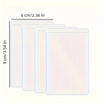 12PCS PVC Waterproof Transparent Card Holder Plastic Card id Holders Case To Protect Credit Cards Card Protector Cardholder B