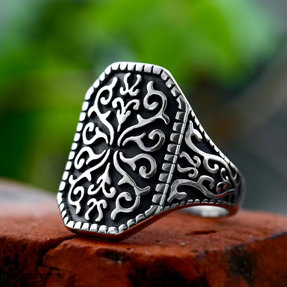 Fashion 316L Stainless Steel Simple Rings For Men Women Punk Hip Hop Square Band Flat Top Signet Ring Charm Party Jewelry Gif