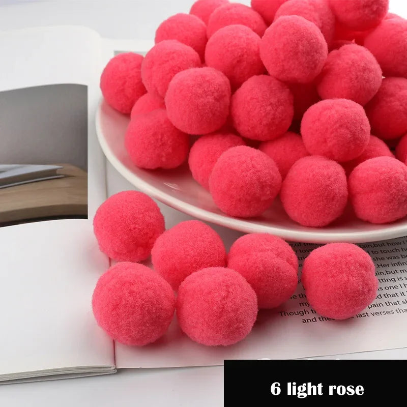 Assorted Pompom 8/10/15/20/25/30mm Fluffy Soft Pom Poms Balls Mixed Pompoms for DIY Crafts Wedding Decor Kid Toy Sewing Suppl