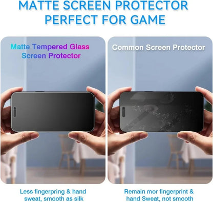 3PCS Anti Fingerprint Matte Screen Protector For iPhone 17 Pro Max 18 15 14 16 11 12 13 Mini XR X Xs 7 8 Plus Air Tempered Gl