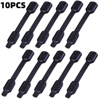 Baby Safety Lock Drawer Child Safety Cabinet Locks Adhesive Cabinet Drawer Door Latches Baby Safe Straps - 10PCS Black