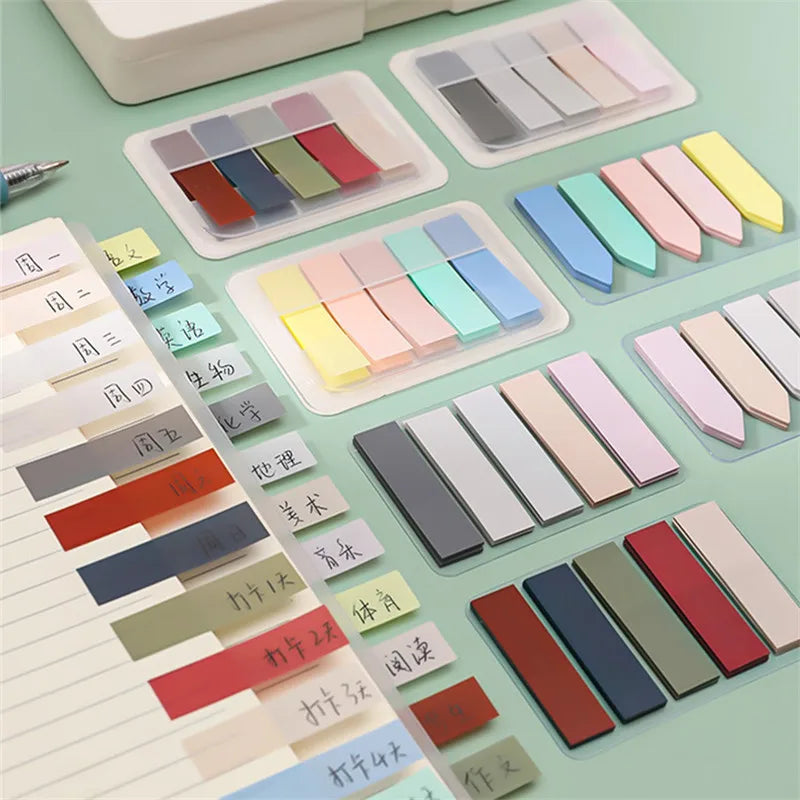 15 Types Color Self Adhesive Memo Pad Sticky Notes Bookmark Point It Marker Memo Sticker Paper Office School Supplies