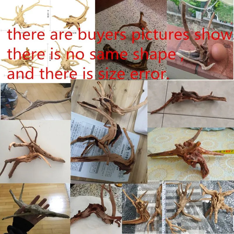 Natural Tree Trunk Driftwood Fish Tank Driftwood Aquarium Fish Tank Plant Aquarium Decoration Home Desktop Decoration Random