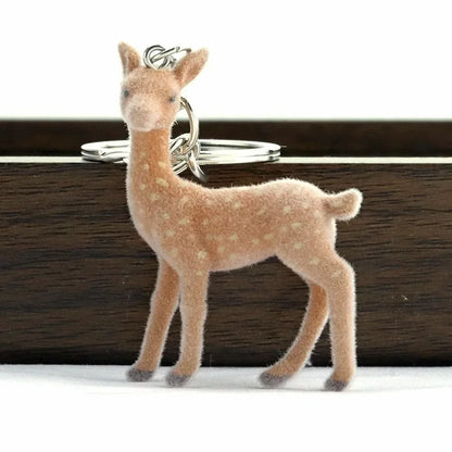 Cute Portable Deer Keychain 11.5cm Length Korean Style Phone Charms Handmade DIY Bead Case