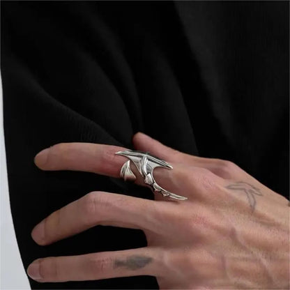 Cyberpunk Alien Irregular Ring Unisex Hip-hop Exaggerated Opening Rings Carnival Accessories