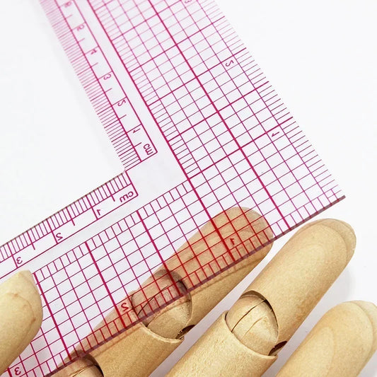 ‌L-Shaped Quilting Ruler - Right-Angle Sewing Tool for Fabric Cutting, Patchwork, Drawing & Craft (Multi-Purpose Technical Ru