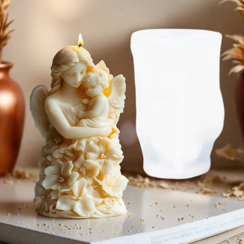 Silicone Mold for Christmas Decoration, DIY, Gum Candles, Gum Paste