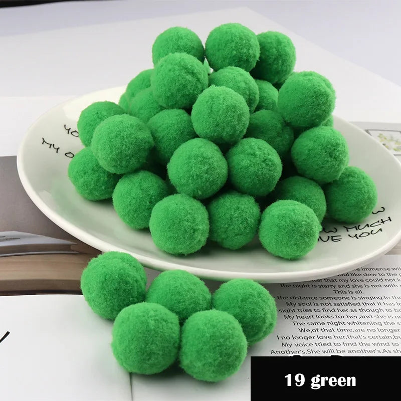 Assorted Pompom 8/10/15/20/25/30mm Fluffy Soft Pom Poms Balls Mixed Pompoms for DIY Crafts Wedding Decor Kid Toy Sewing Suppl