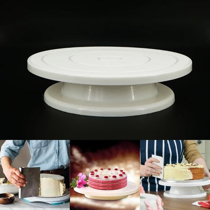 Cake Turntable Stand Cake Decoration Accessories DIY Mold Rotating Stable Anti-skid Round Cake Table Kitchen Baking Tools