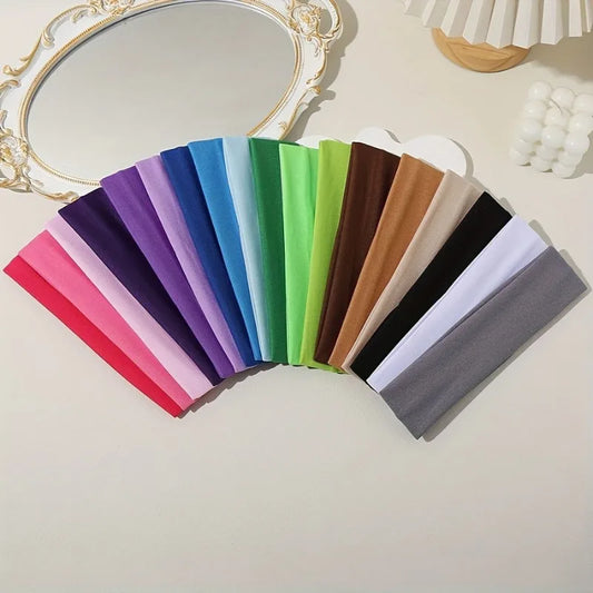 Elastic Hair Band Fashion Headbands Solid Color Knitted Sports Running Fitness Yoga Hair Bands Makeup Hair Accessories For Wo