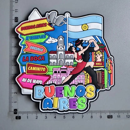Argentine Travel Souvenirs PVC Fridge Magnets Tourist Souvenir Fridge Decorations Gifts