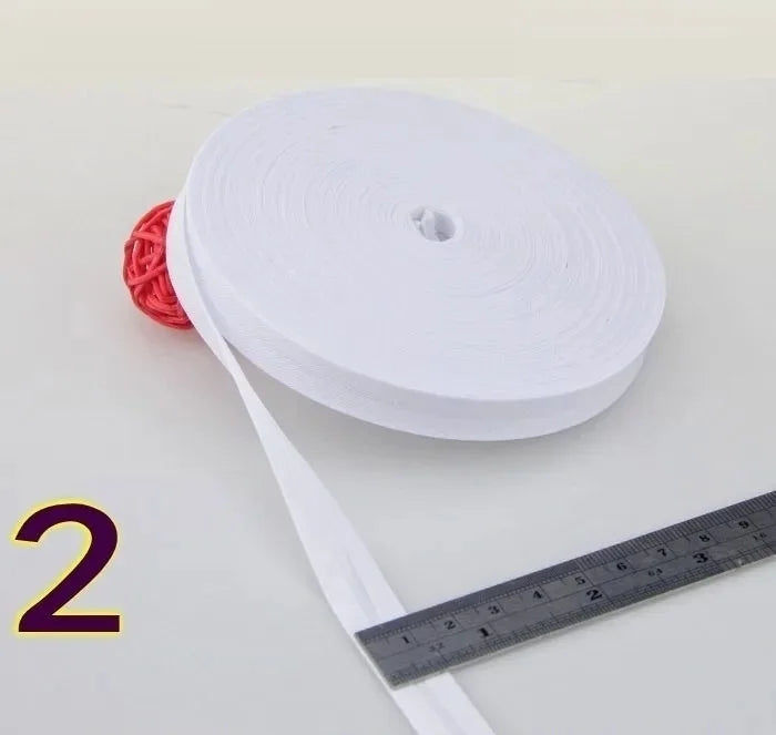 12mm(1/2") Narrow Ironed Single Folded Cotton Solid Color Bias Binding Tape Diy Ribbon Garment Quilt Craft Sewing Accessories