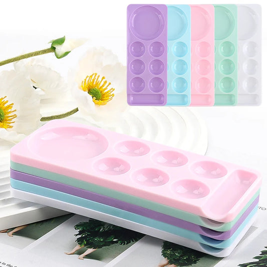 Nail Art Palette False Nail Tips Mixing Color Drawing Pallet Polish Display Shelf Manicure Tools Footprint Paints Nail Polish