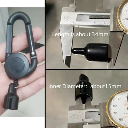 1PCS Lighter Holder Sleeve Clip With Retractable Keychain Lighter Protective Cover Carabiner Windproof Smoking Accessories