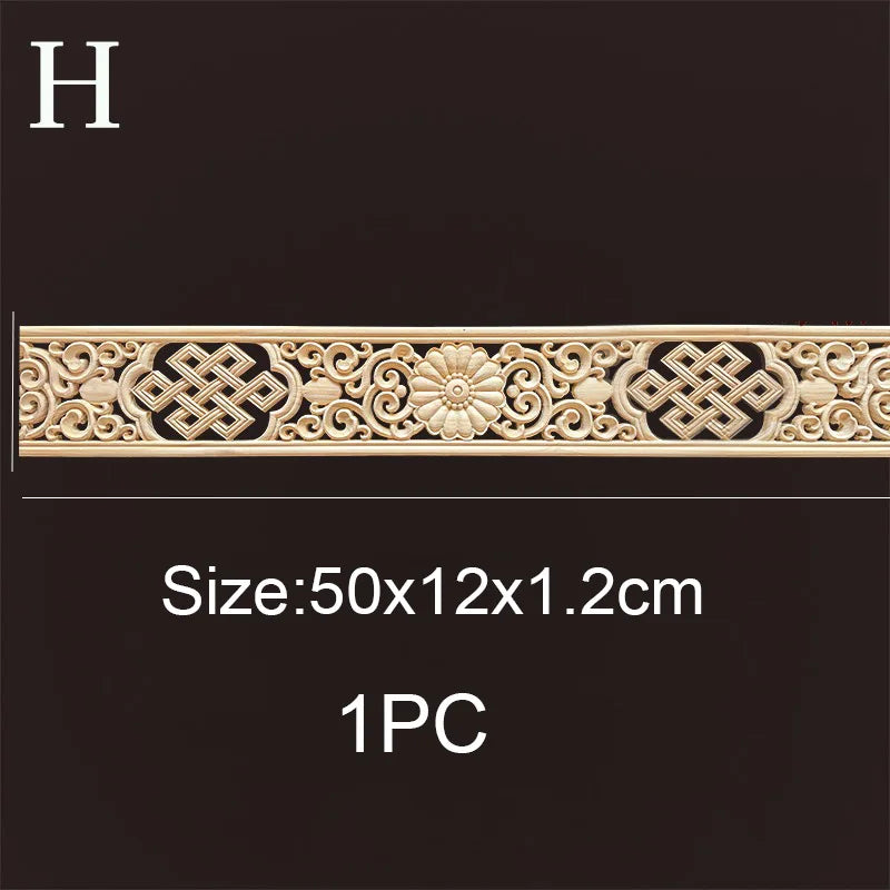 Decorative Wood Molding Wood Carved Corner Onlay Applique Frame Cabinet Home Decor Figurines Wall Art Furniture Accessories -