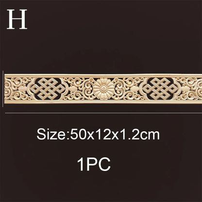 Decorative Wood Molding Wood Carved Corner Onlay Applique Frame Cabinet Home Decor Figurines Wall Art Furniture Accessories -