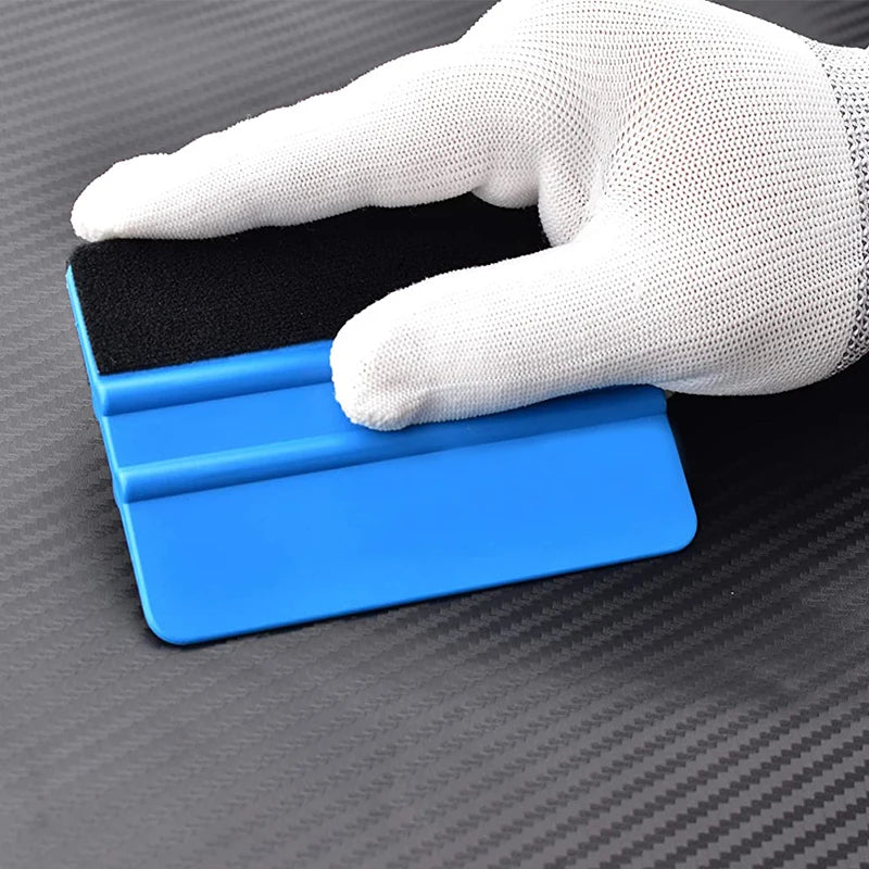 1-4 Pcs Car Film Scraper Vinyl Wrap Film Card Squeegee Auto Foil Wrapping Suede Felt Scraper Car Styling Sticker Accessories