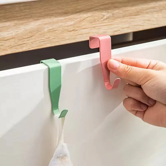 4PCS Cabinet Door Hook Colorful Kitchen Door Rear Hanger Drawer Office Table Key Bag Storage Hook For Home Bathroom Accessori