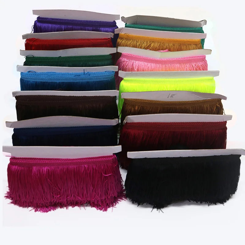 9/15/20/28cm Tassel Fringe Trim 100% Polyester Long Fringes Sewing For Clothes Dress Curtain Tape Tassels For Crafts Accessor