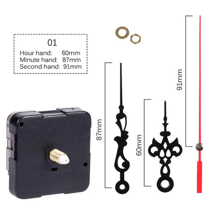 Clock Mechanism Silent Quartz Movement Machine Wall Hands Pointer Set Clockwork Table Long Shaft DIY Watches Repair Parts - 1