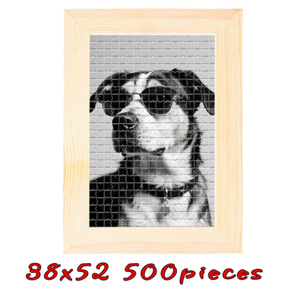 Customized Wooden Puzzles,Wooden Frames in Multiple Color Sizes,Custom Graduation Photo Puzzles as Creative Gifts - 38x52cm w