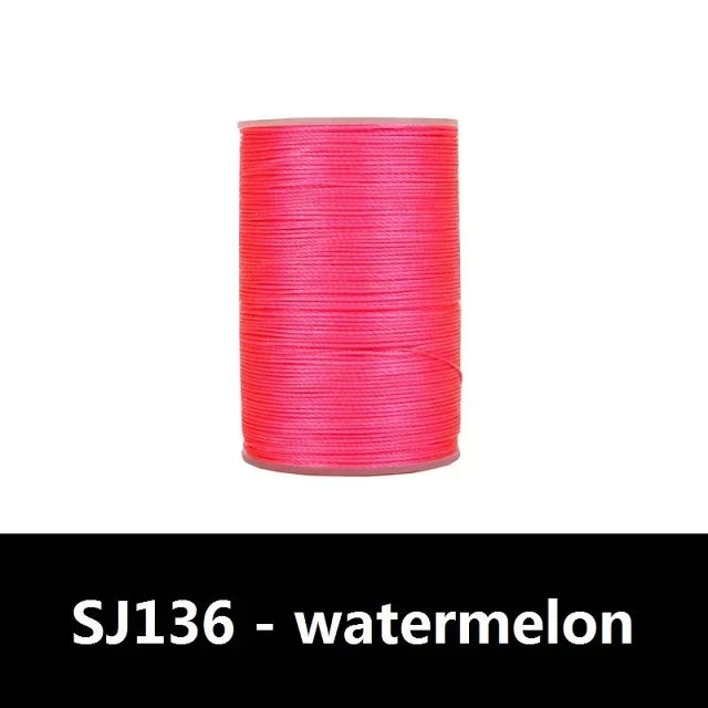 Round Leather Sewing Thread, Waxed Cord for Leathercraft, DIY Necklace Bracelet Thread, 63 Color Options, Durable Waxed Finis