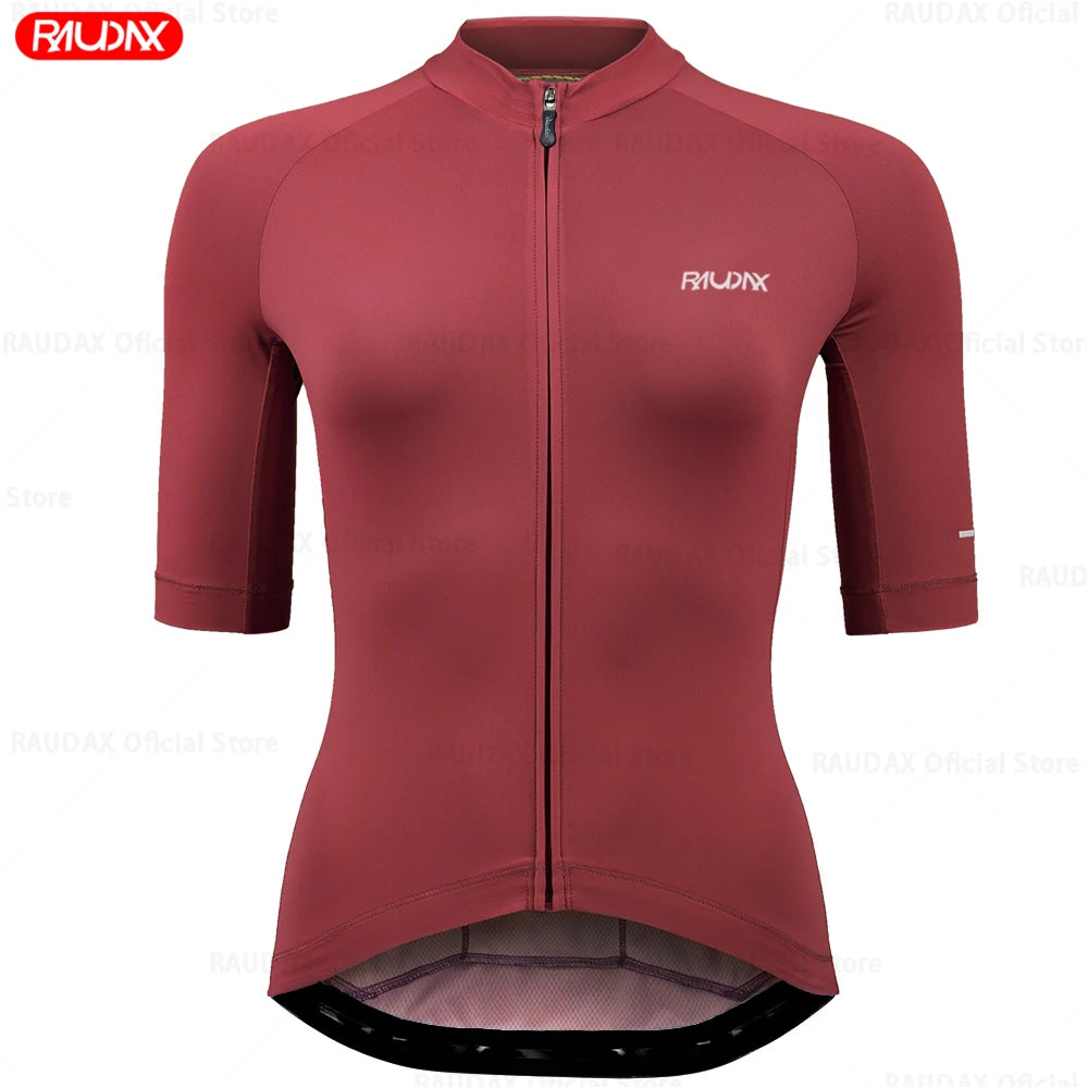2026 Raudax Cycling Jersey 11 colors Cycling Racing Tops Short Sleeve Cyclist Clothes Shirt Maillot Women Bicycle Bike Wear -