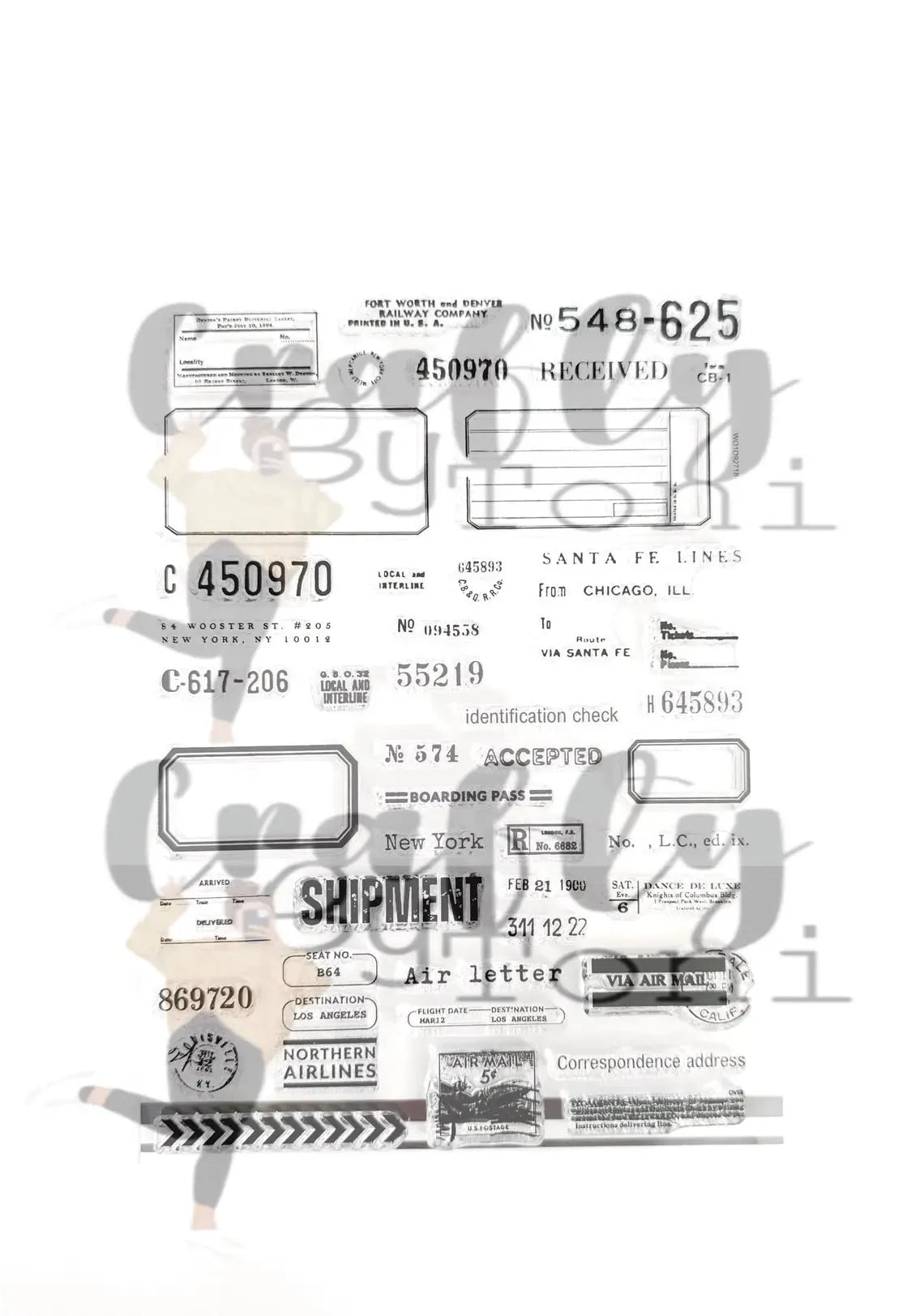 2026 New A6 Clear Stamps Identity Card Design DIY Scrapbook Journal Album Card Making Supplies - only stamp 80