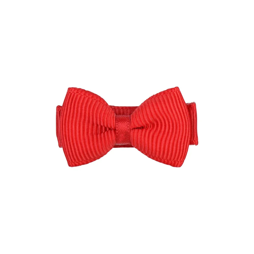 1.2 Inches Solid Colors Mini Hair Bows With Clip For Kids Girls Hairgrips Ribbon Covered Safety Bows Headwear Hair Accessorie