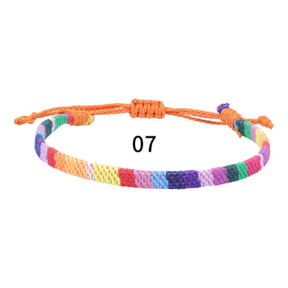 Anklets For Women Woven Fabric Foot Leg Bracelet Men Handmade Rope Braid Knot Beach Barefoot Weave Ethnic Boho Adjustable Cha
