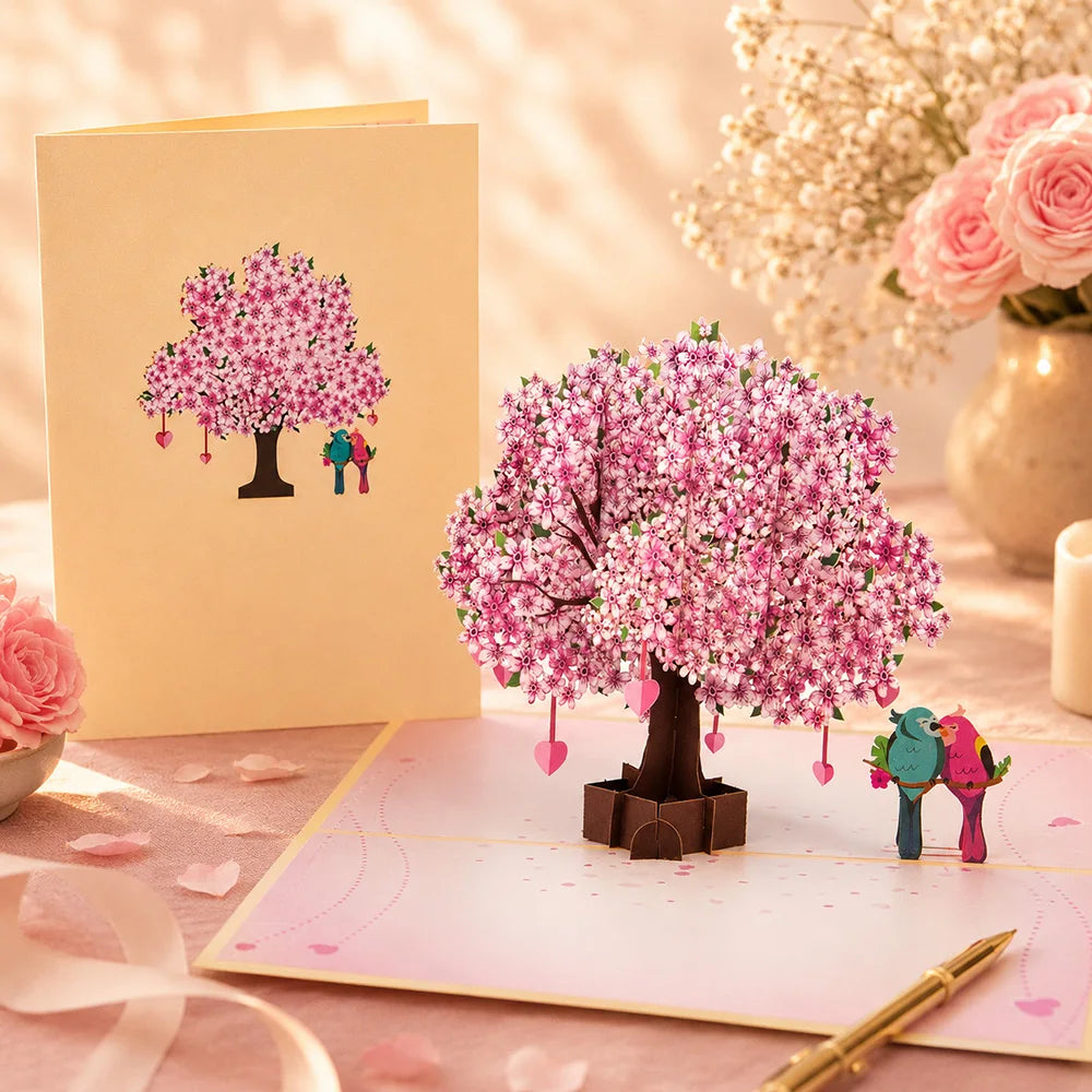 3D Pop Up Flower Greeting Cards Wedding Card Anniversary Thanksgiving Valentines Day Birthday Gift Thank You Card Handmade Ca