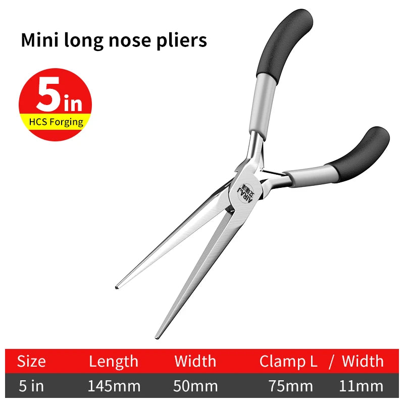 Mini Pliers Diagonal Pliers Round Bent Needle Nose Cutter Handcraft Beading Insulated Plier for DIY Small Jewelry Pliers Tool