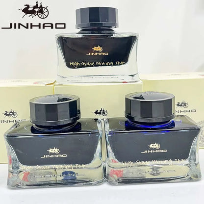 Jinhao Premium 50ml Fountain Pen Ink - Smooth Black/Blue/Blue Black Calligraphy Ink - Ideal for Writing and