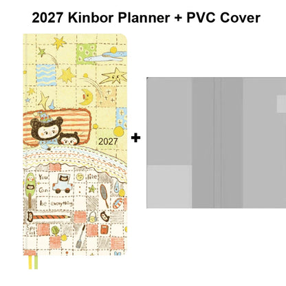 Kinbor 2027 Weekly Planner Pocket Size Notebook Week Plan Notepad Schedule Planning Book Punch Efficiency Manual Daily Writin