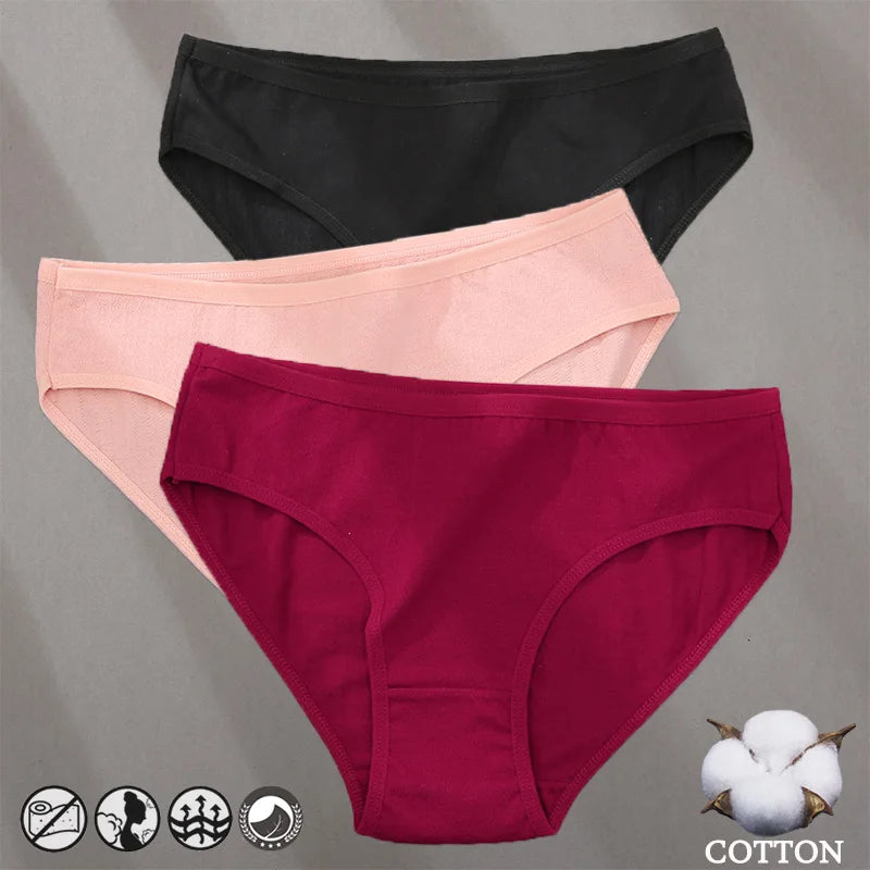 Cotton Panties Jacquard Design Pattern Women Panties Underwear Sexy Female Lingerie Briefs Solid Color Intimate Pantys for Wo