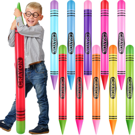 Jumbo Inflatable Crayon Balloon Neon Back to School Party Decoration First Day Of School Classroom Supplies